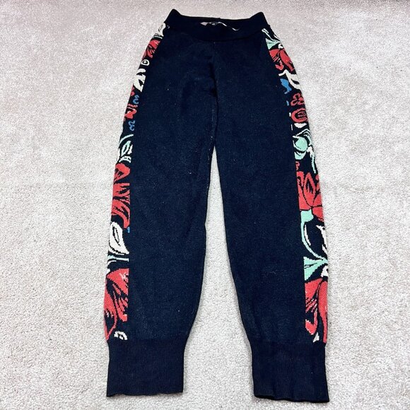 Piper & Scoot The Gadot Jogger Women’s Black Floral Pull On Knit Size Small - Picture 5 of 11